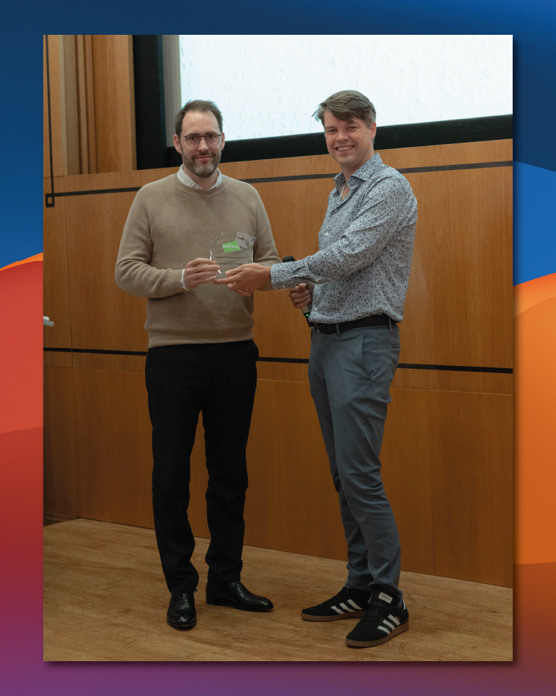 Dr Godberg Mathis Godbersen being awarded the Brainbox Initiative Research Challenge Award 2024 