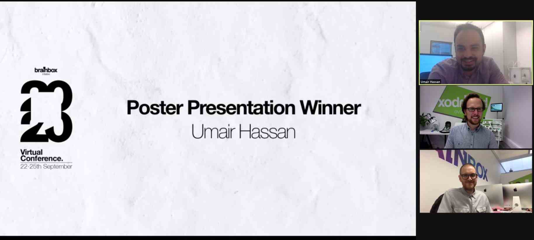 Umair Hassan, Poster Prize Winner