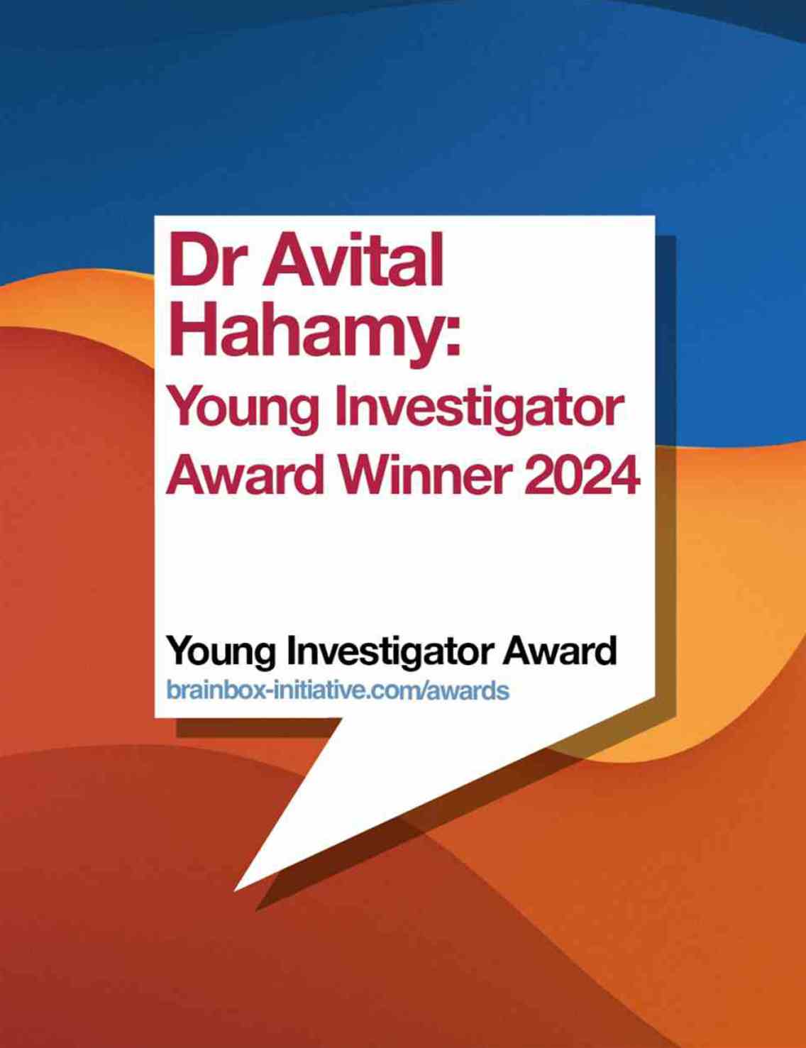 Young Investigator Award Winner 2024: Dr Avital Hahamy