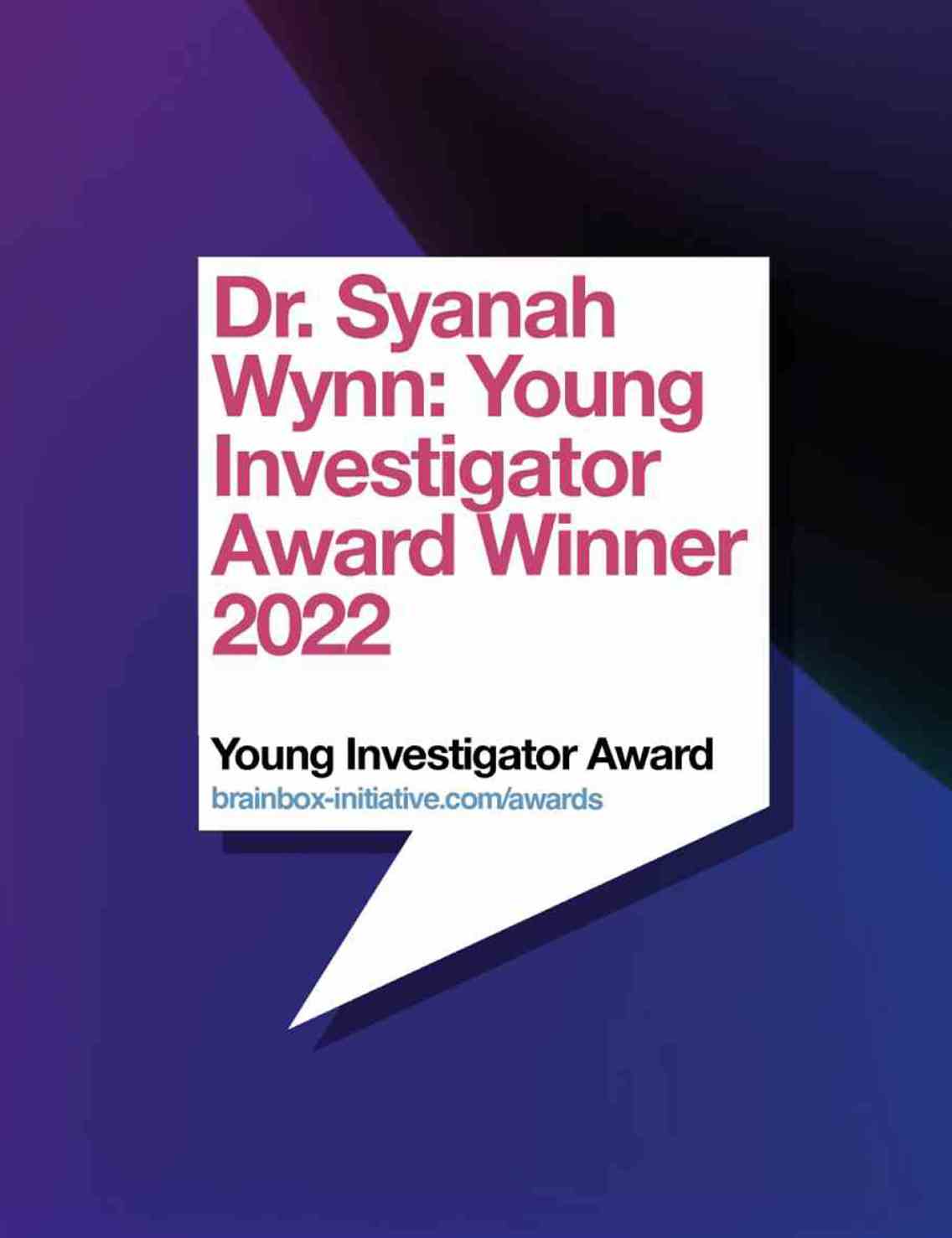 Announcing Our 2022 Young Investigator Award Winner: Dr Syanah Wynn