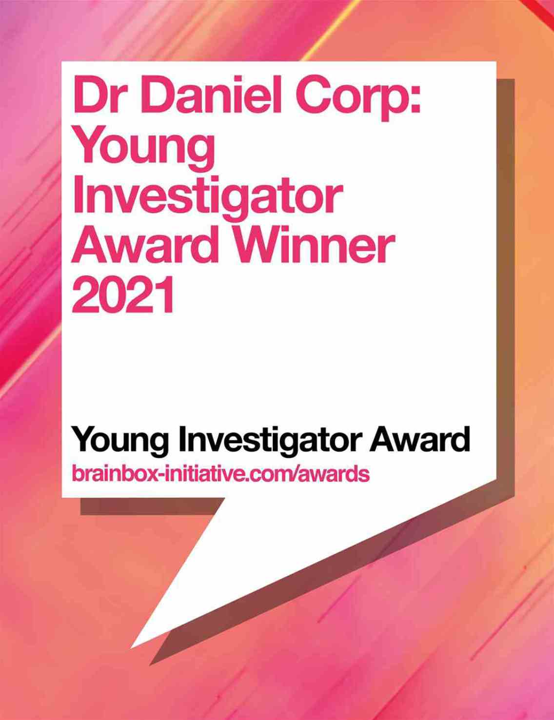 Announcing Our 2021 Young Investigator Award Winner: Dr Daniel Corp
